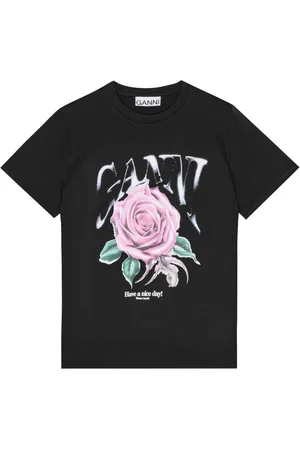 Ganni Logo-print graphic T-shirt