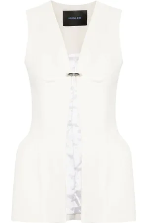 MUGLER Corseted pierced vest