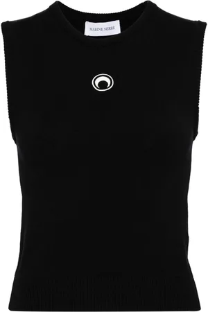 Marine Serre Crescent Moon knitted tank top