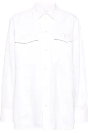 Marine Serre Upcycled twin pocket shirt