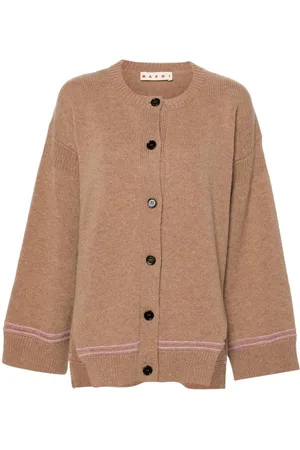 Marni Intarsia-knit logo cardigan