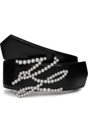 Karl Lagerfeld Autograph faux-pearl-buckle belt