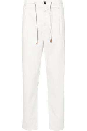 ELEVENTY Pleat-detail drawstring trousers
