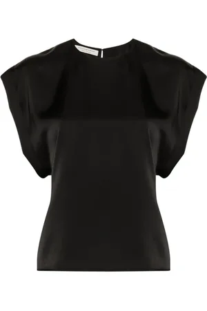 Serafini Round-neck satin blouse