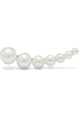 SOPHIE BILLE BRAHE 14kt recycled yellow Croissant Japonais pearl single earring
