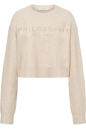 Serafini Logo-embroidered cropped jumper