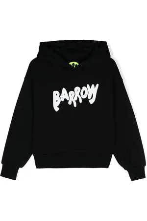 BARROW Logo-flocked hoodie