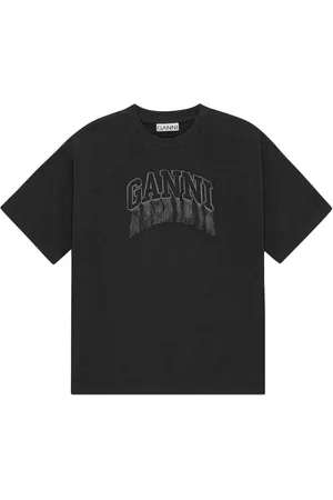 Ganni Logo-embroidered T-shirt