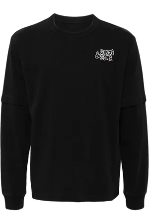 SACAI Layered effect cotton T-shirt