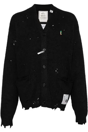 Maison Mihara Yasuhiro Embroidered distressed cardigan
