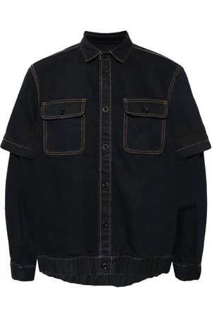 SACAI Contrast-stitching denim jacket