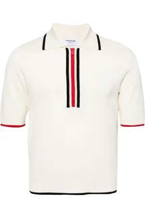 Thom Browne RWB-stripe polo shirt
