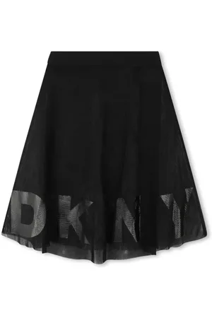 DKNY Logo-print tulle skirt