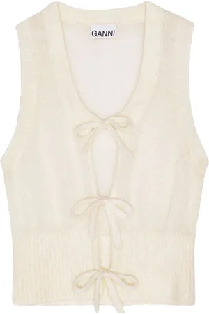 Ganni Knitted tie string vest