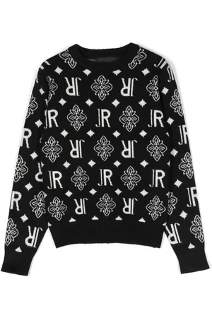John Richmond Logo-intarsia jumper