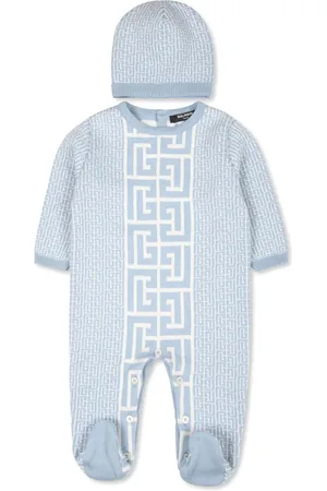 Balmain Monogram-print babygrow set