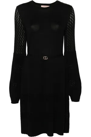 Twin-Set Pointelle-knit dress