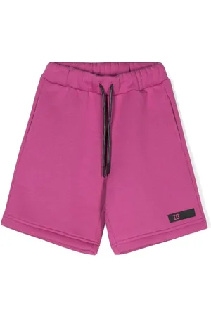 Il gufo Logo-print track shorts