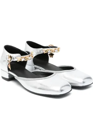VERSACE Medusa-plaque ballerina shoes