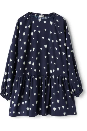 Il gufo Heart-print dress