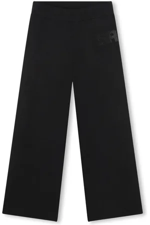 Sonia Rykiel Enfant Rhinestone-logo knitted track pants