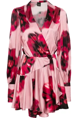 Pinko Floral-print mini wrap dress