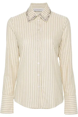 Golden Goose Crystal-embellished striped shirt