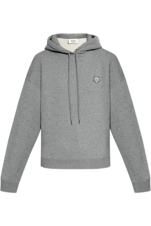 Maison Kitsuné Logo-embroidered cotton hoodie