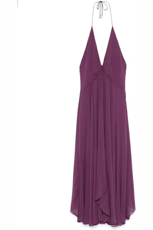 ROTATE Chiffon halterneck dress