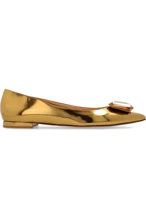 Gianvito Rossi 10mm gem-emebellished ballerinas