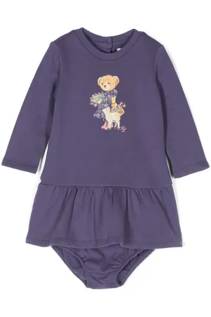 Ralph Lauren Polo Bear-motif fleece dress