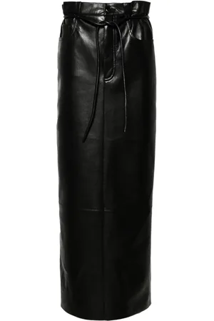 Nanushka Belted high-waisted midi skirt