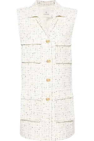 ANINE BING Single-breasted tweed gilet
