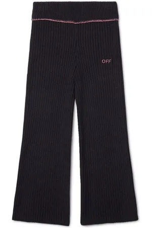 OFF-WHITE Off Stamp ribbed-knit trousers