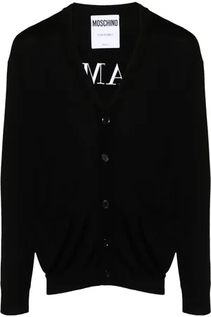 Moschino Slogan-embroidered cardigan