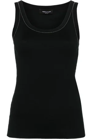 Fabiana Filippi Chain-trim ribbed tank top