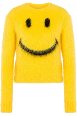 Moschino Intarsia-knit smile jumper