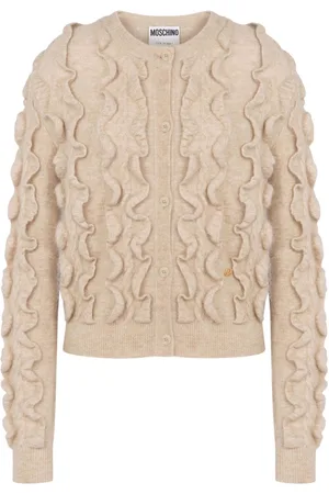 Moschino Ruffled wool blend cardigan