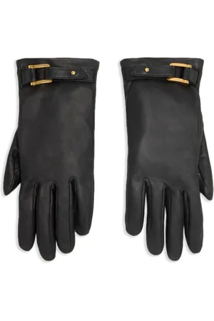 Ami Buckled leather gloves