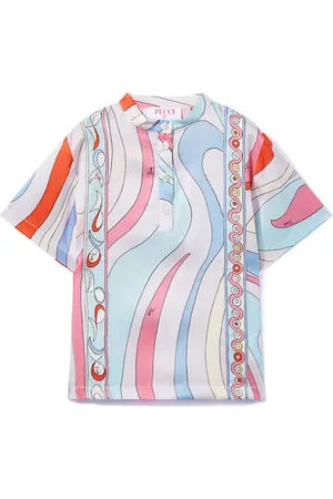 PUCCI Junior Marmo-print buttoned shirt