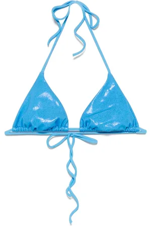 Dsquared2 Metallic-sheen triangle bikini top