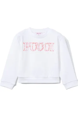 PUCCI Junior Embroidered-logo cotton sweatshirt