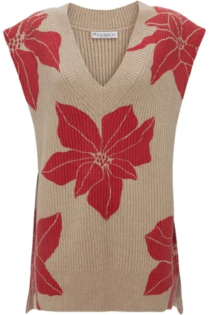 J.W.Anderson Floral-motif intarsia-knit vest