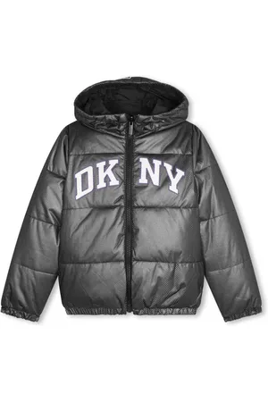 DKNY Logo-print reversible puffer jacket
