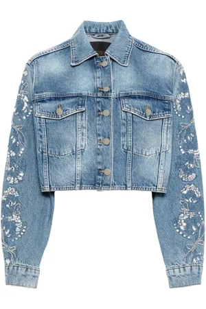 Maje Embroidered denim jacket