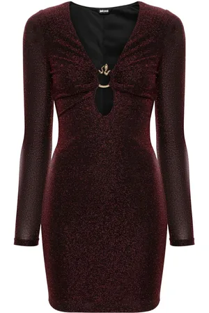 Roberto Cavalli Snake-detail mini dress