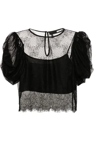 ROTATE Puff-sleeves lace blouse