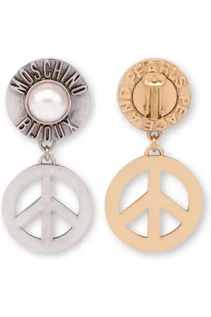 Moschino Peace-sign drop earrings