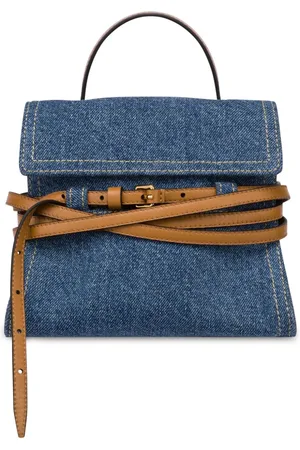 Moschino Strap-detail denim tote bag
