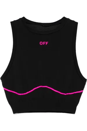 OFF-WHITE Logo-jacquard top